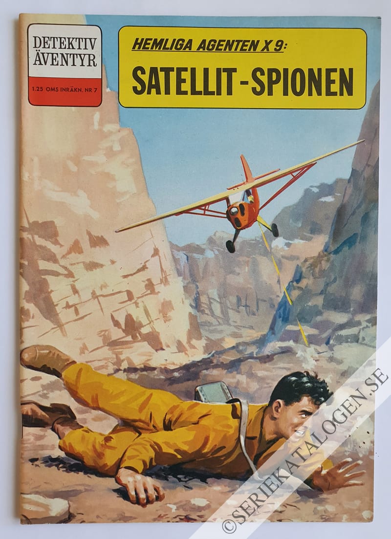 Framsida på Detektiväventyr Hemliga agenten X 9: Satellitspionen (1963)