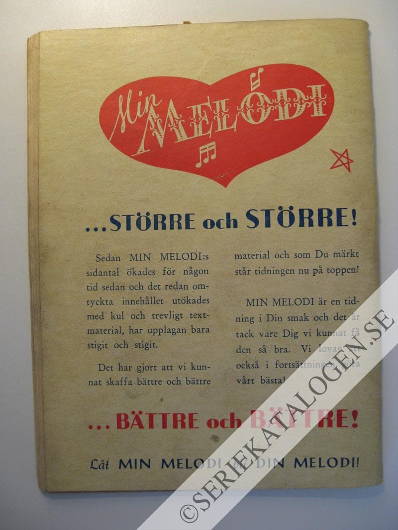 Baksida på Semesterhjälten (1954)
