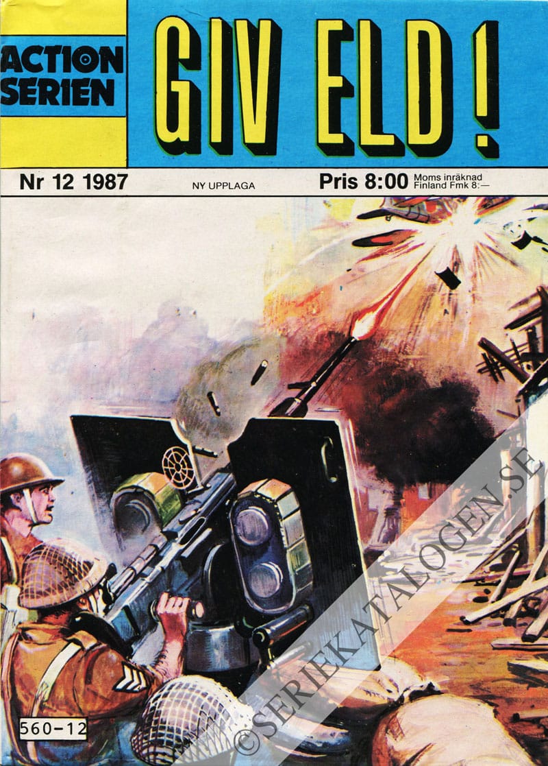 Framsida på Actionserien #12 - Giv eld! (1987)