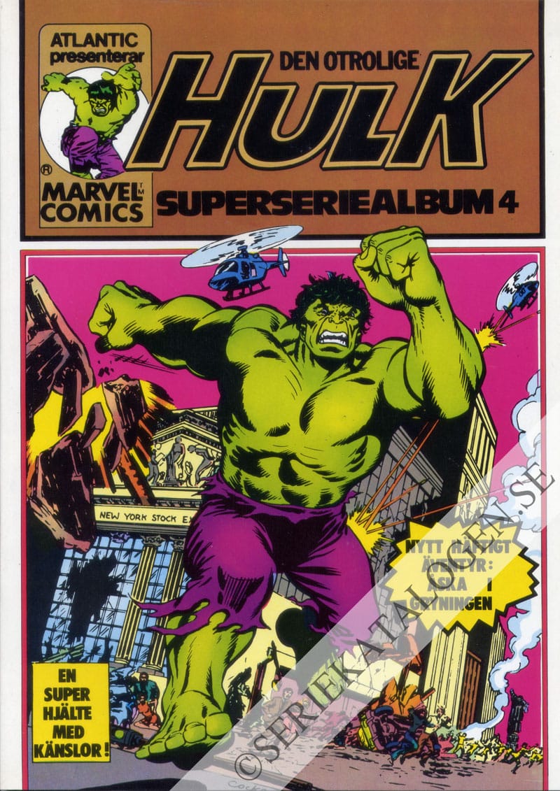 Framsida på Den otrolige Hulk Superseriealbum4 (1981)