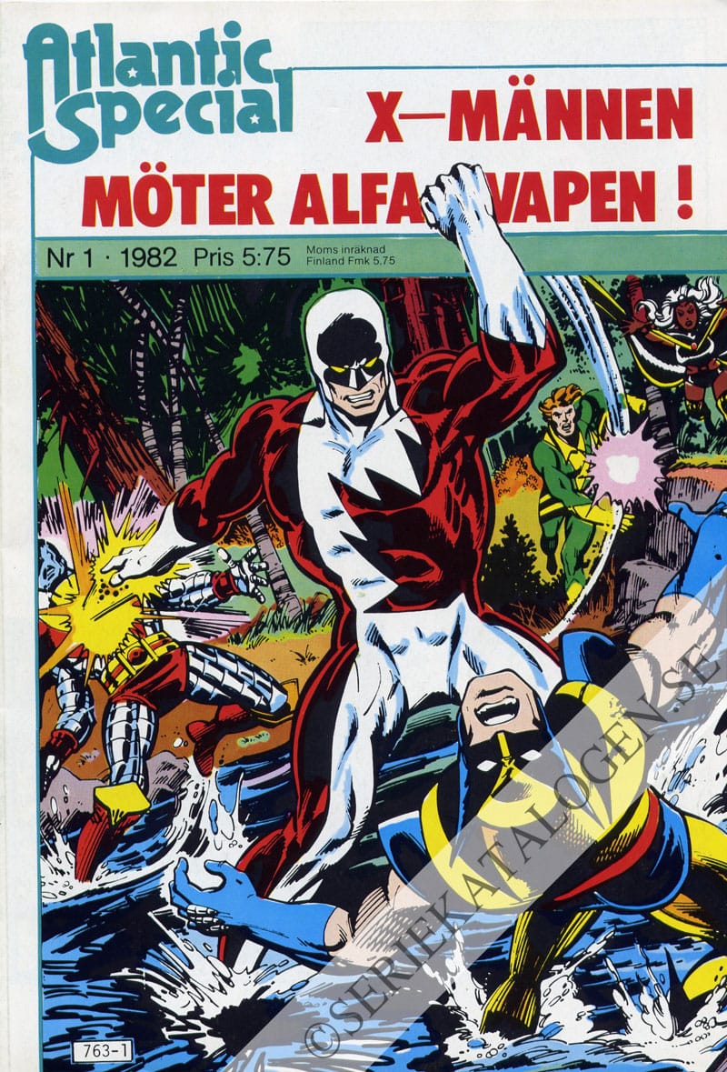 Framsida på Atlantic special X-männen möter Alfa-vapen! (1982)