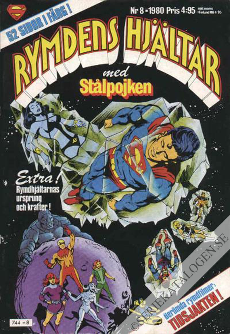 Framsida på Rymdens hjältar med Stålpojken #8 (1980)
