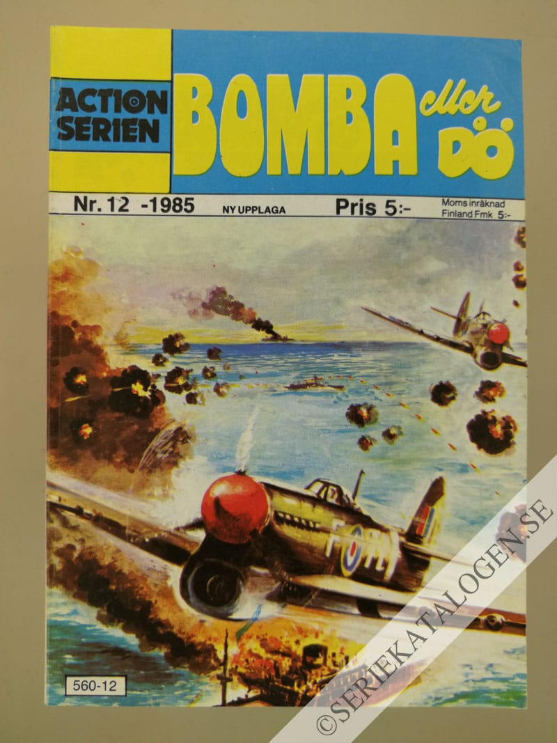 Framsida på Actionserien #12 - Bomba eller dö (1985)