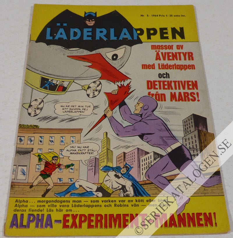 Framsida på Läderlappen och Robin #3 (1964)