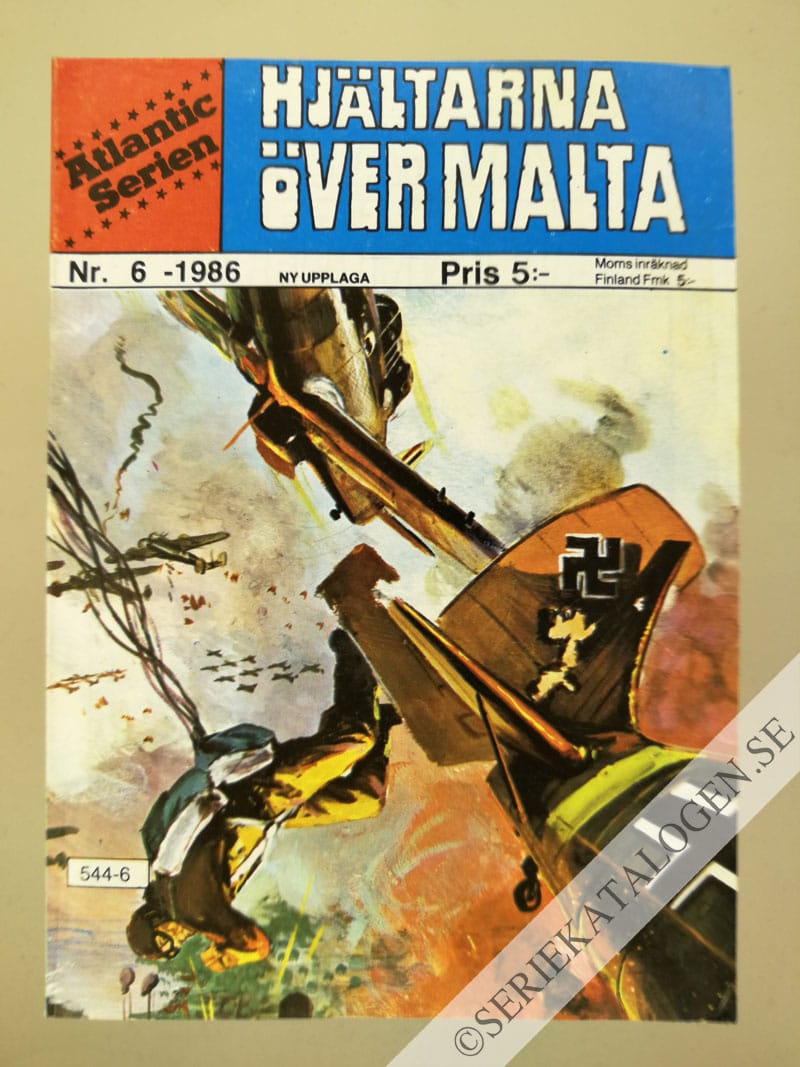 Framsida på Atlanticserien #6 - Hjältarna över Malta (1986)