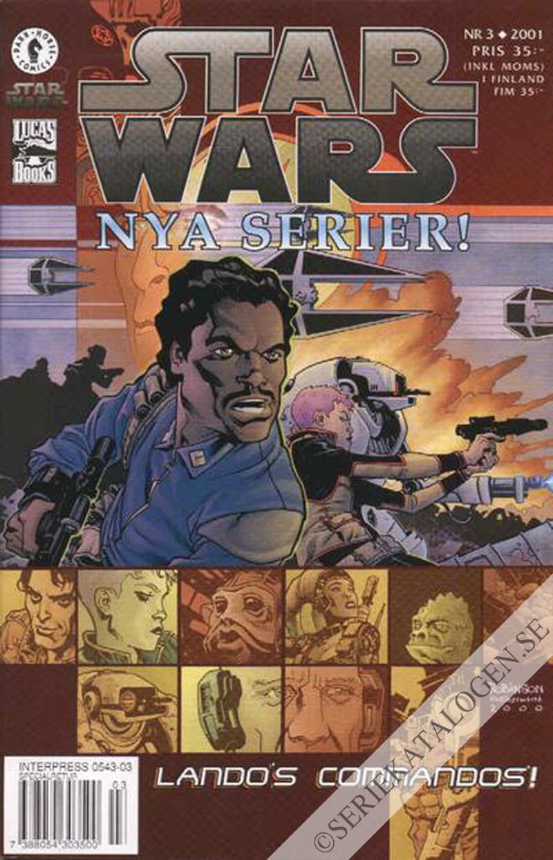 Framsida på Star Wars Landos commandos! (2001)
