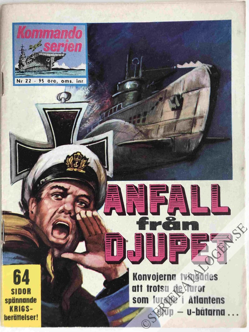 Framsida på Kommandoserien Anfall från djupet (1963)