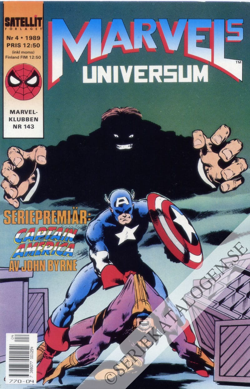Framsida på Marvels universum Captain America (1989)