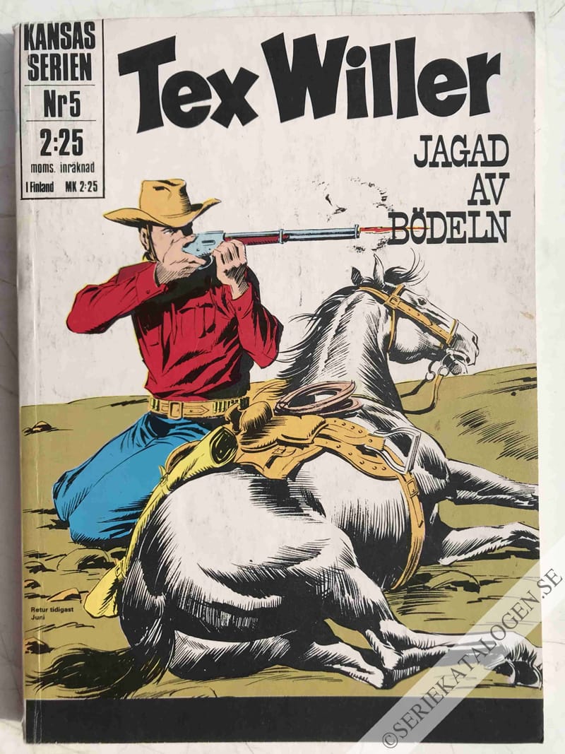 Framsida på Kansasserien Jagad av bödeln (1971)