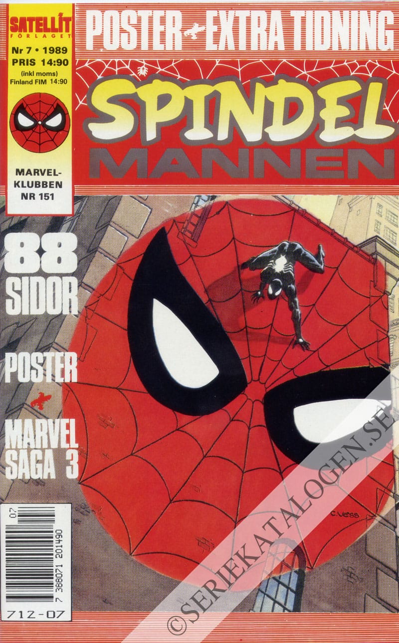 Framsida på Spindelmannen #7 (1989)