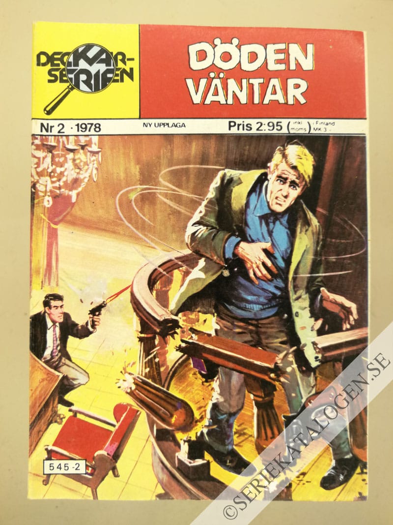 Framsida på Deckarserien Döden väntar (1978)