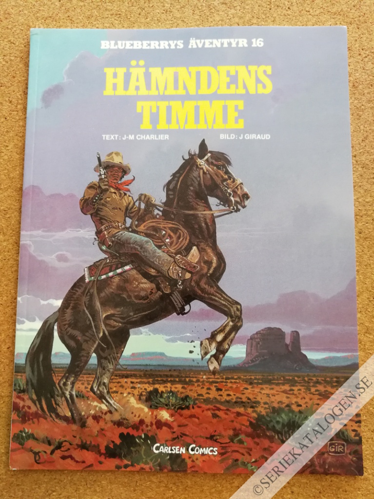 Framsida på Blueberrys äventyr Hämndens timme (1990)