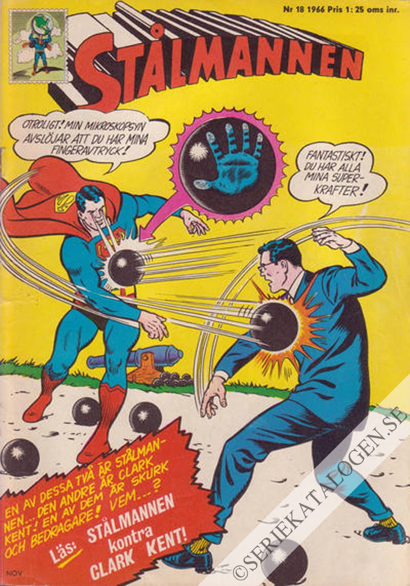 Framsida på Stålmannen #18 (1966)