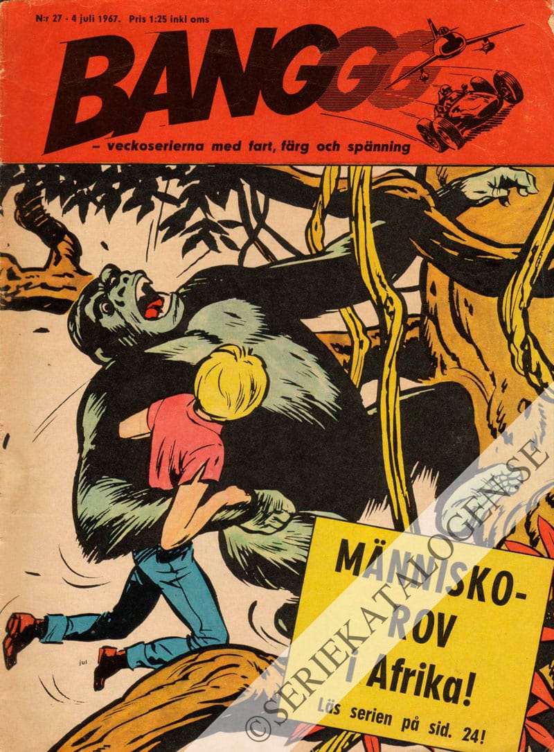 Framsida på Banggg - veckoserierna med fart, färg och spänning #27 (1967)