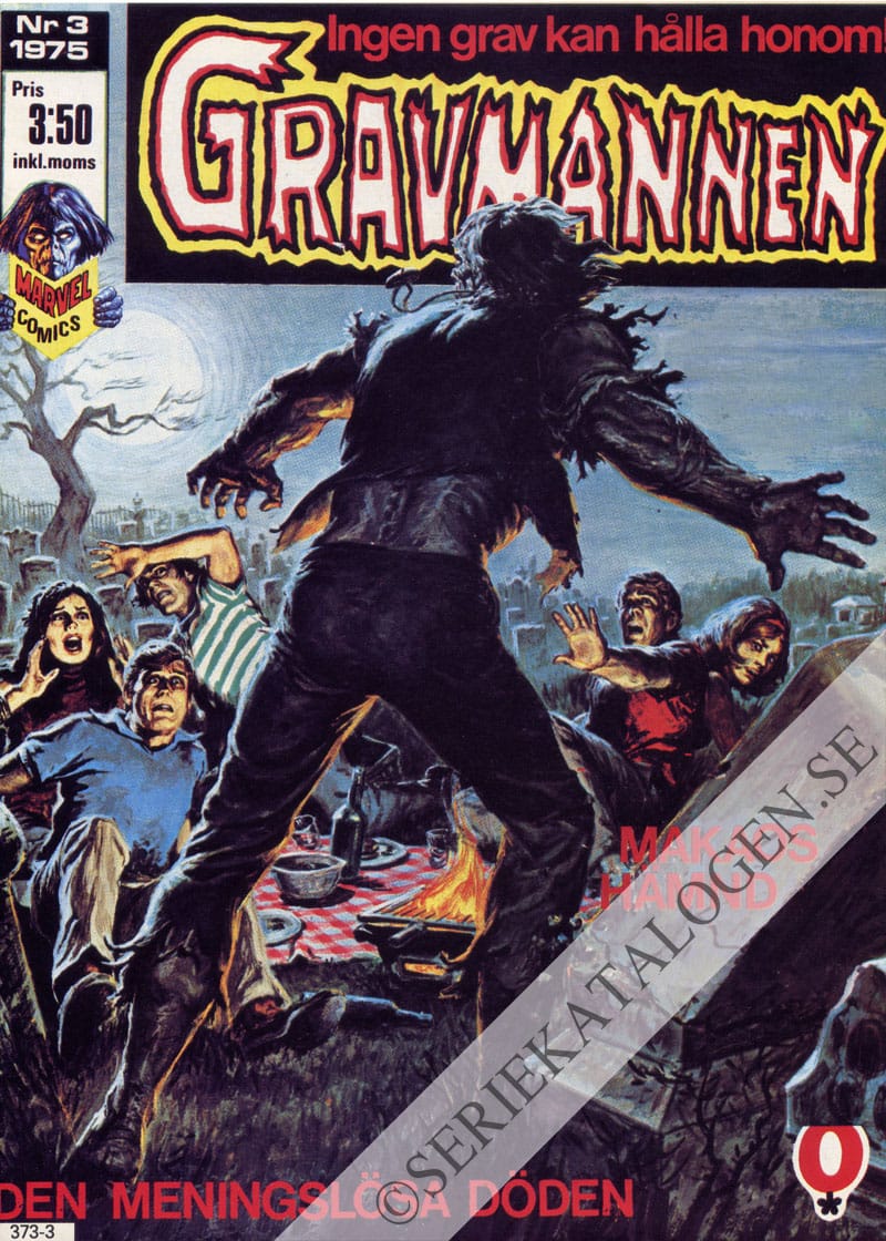 Framsida på Gravmannen #3 (1975)