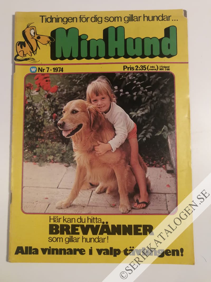 Framsida på Min hund #7 (1974)