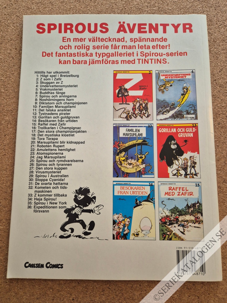 Baksida på Expeditionen som försvann (1989)