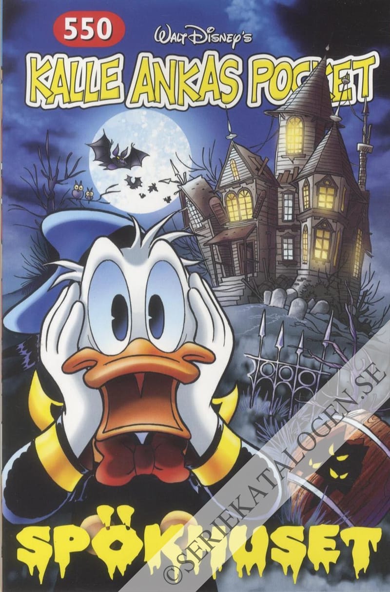 Framsida på Kalle Ankas pocket #550 - Spökhuset (2023)