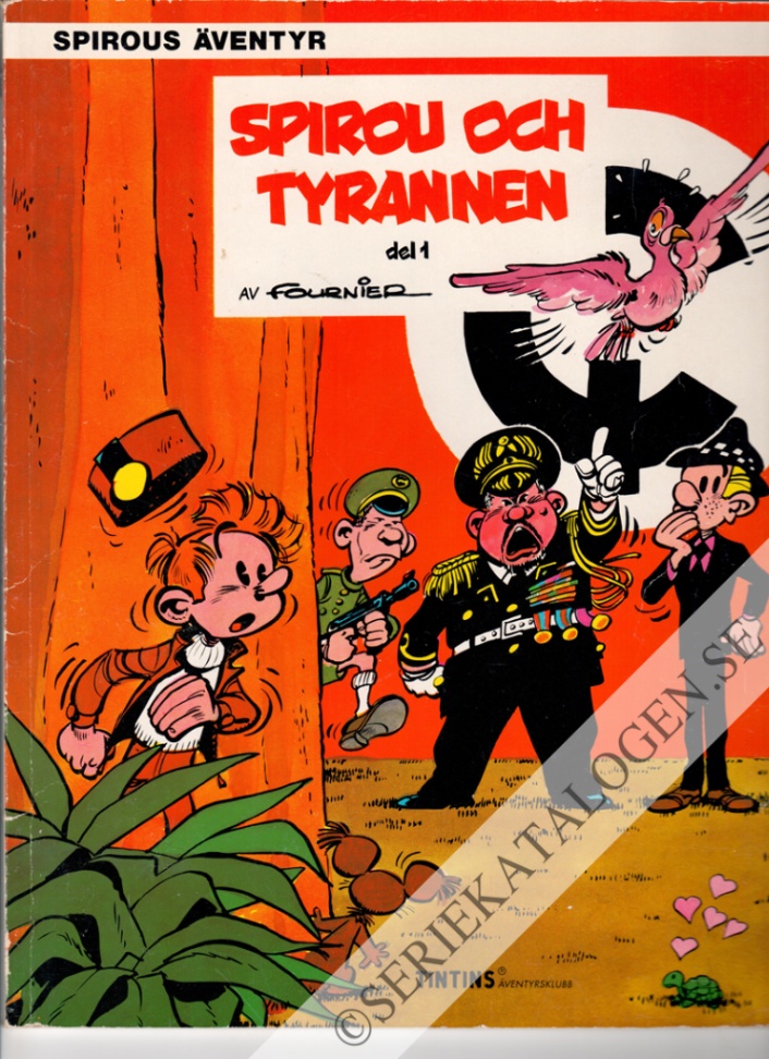 Framsida på Tintins äventyrsklubb Spirou och tyrannen (1993)