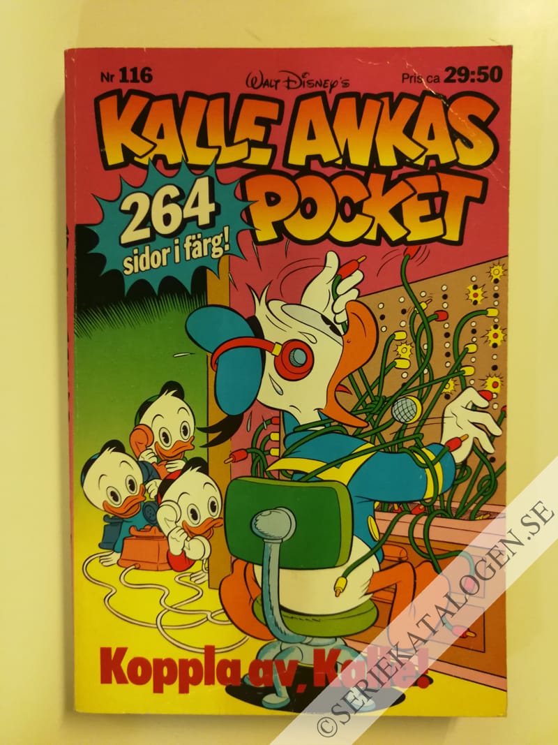 Framsida på Kalle Ankas pocket #116 - Koppla av, Kalle! (1989)