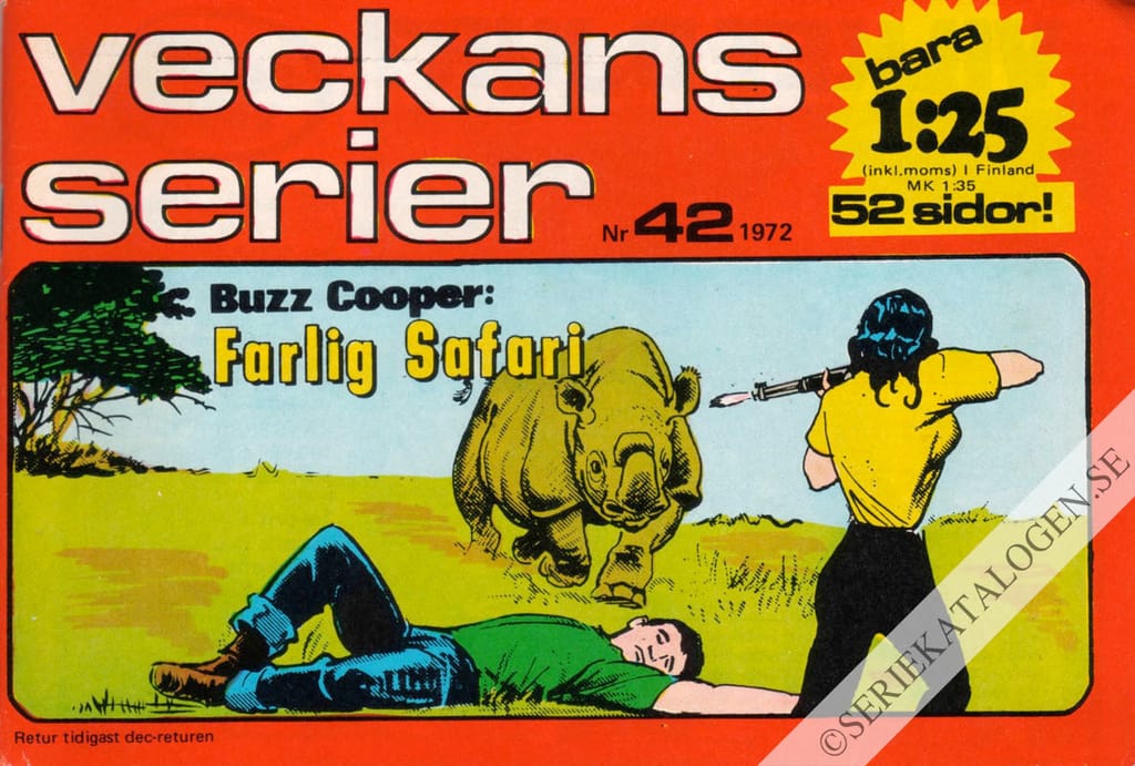 Framsida på Veckans serier #42 (1972)