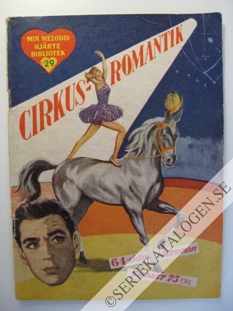 Framsida på Min melodis hjärtebibliotek Cirkus-romantik (1955)