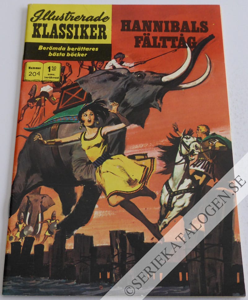 Framsida på Illustrerade Klassiker #204 - Hannibals fälttåg (1970)