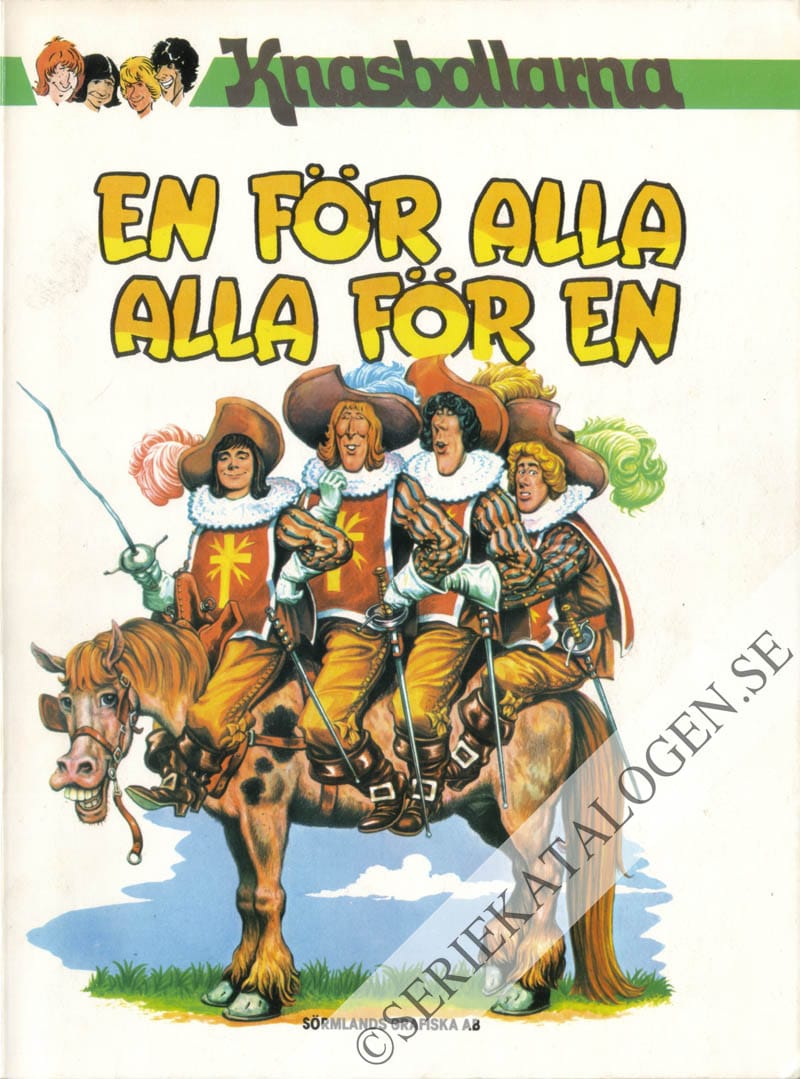 Framsida på Knasbollarna En för alla - alla för en (1976)