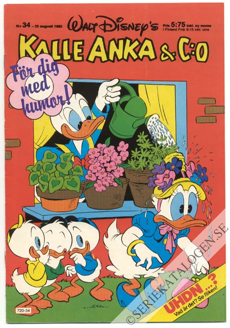 Framsida på Kalle Anka & C:o #34 (1982)
