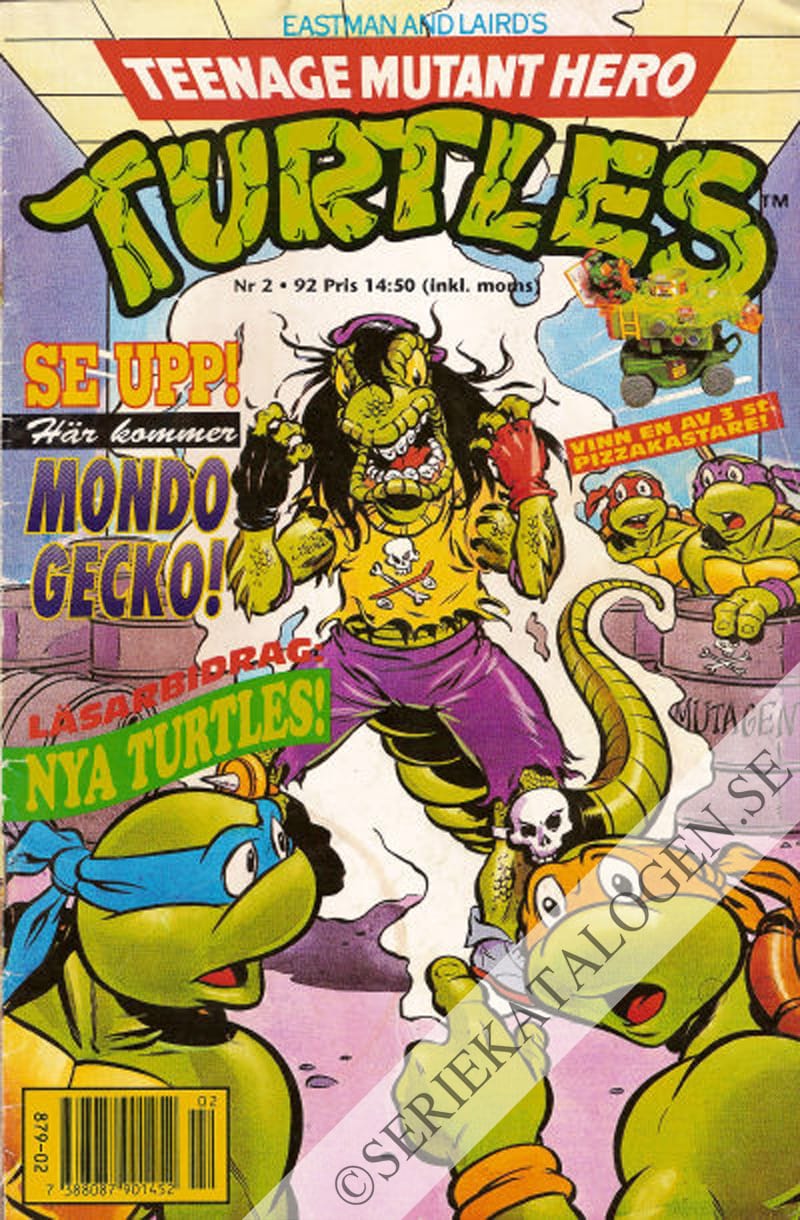 Framsida på Teenage mutant hero turtles #2 (1992)