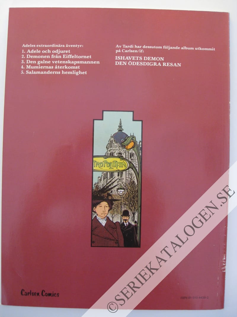 Baksida på Salamanderns hemlighet (1986)