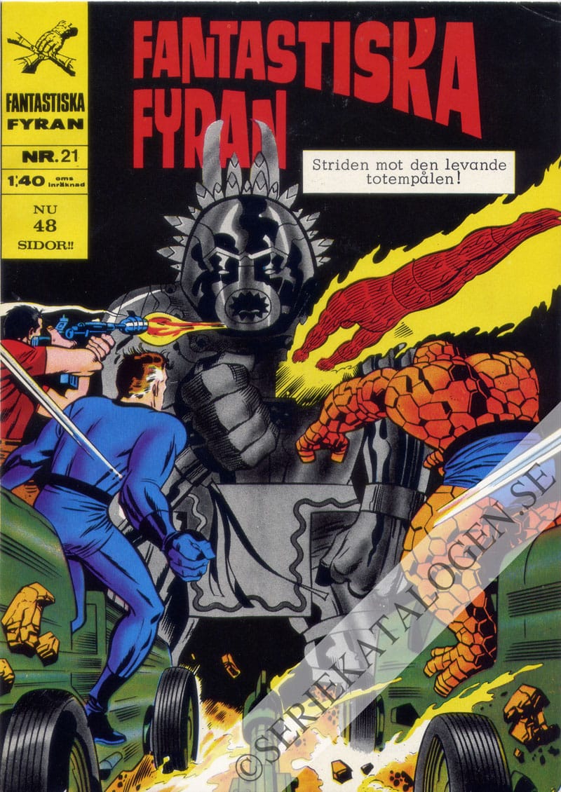 Framsida på Fantastiska Fyran #21 (1969)