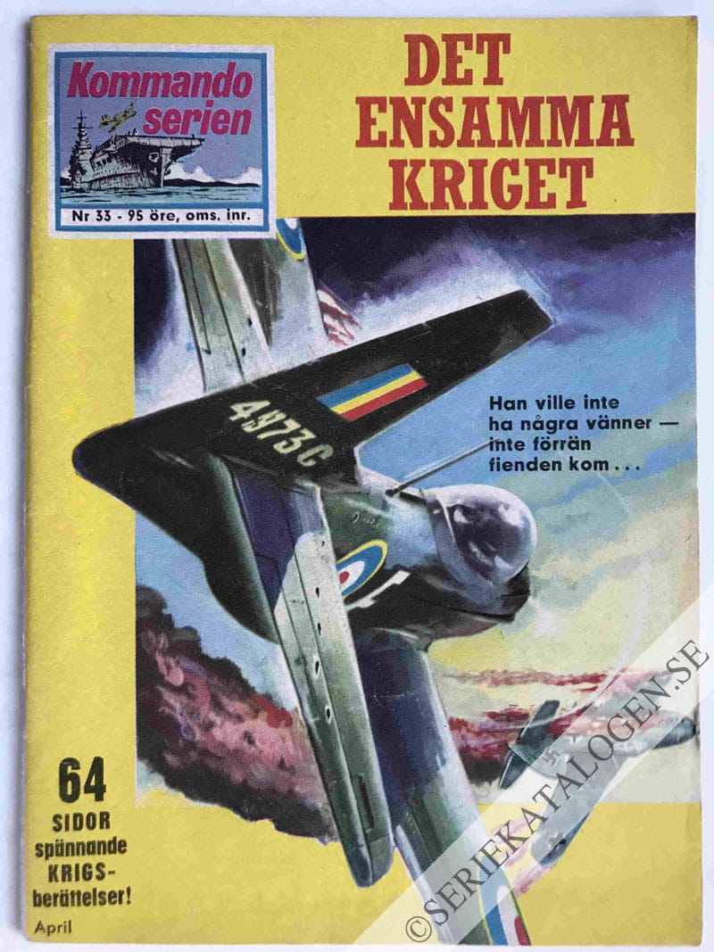Framsida på Kommandoserien Det ensamma kriget (1964)