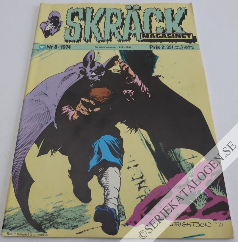 Framsida på Skräckmagasinet #8 (1974)