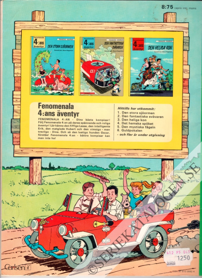 Baksida på Den mystiska fågeln (1974)