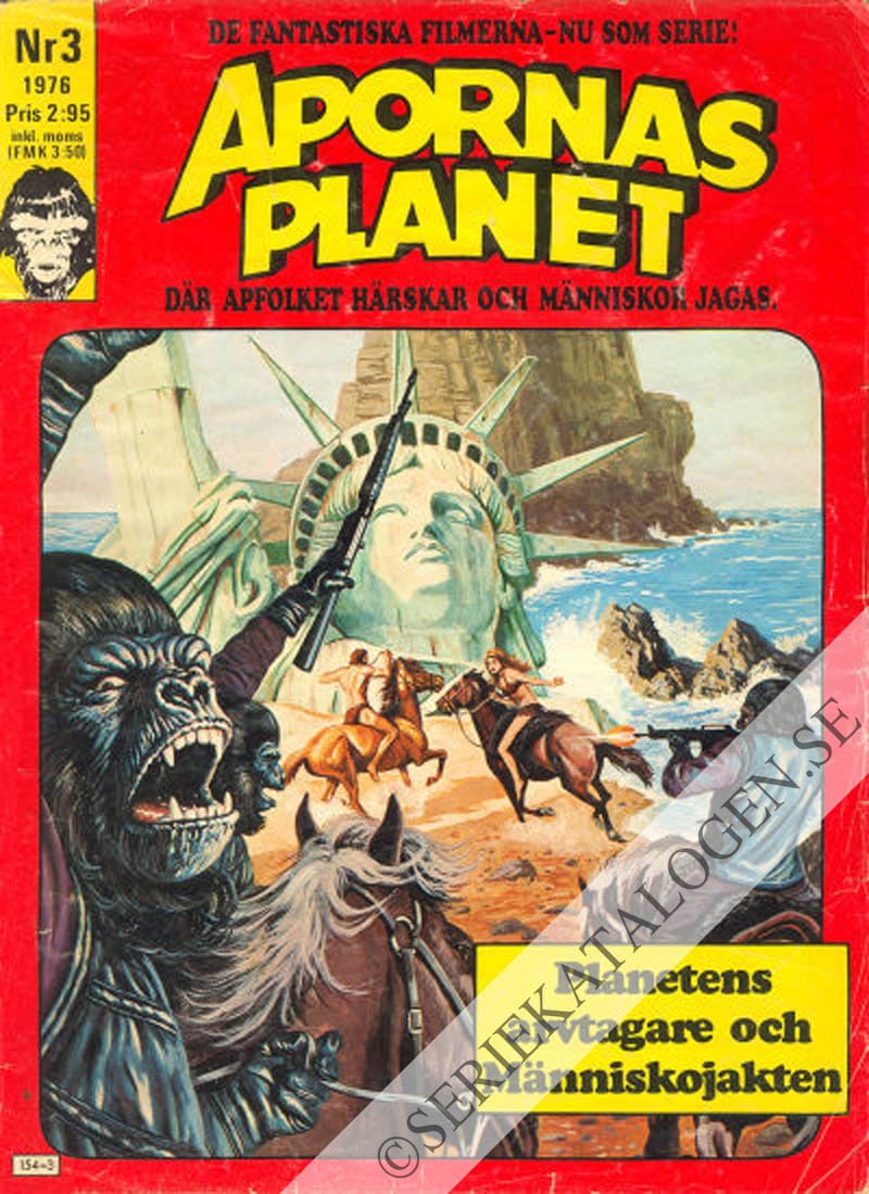 Framsida på Apornas planet #3 (1976)