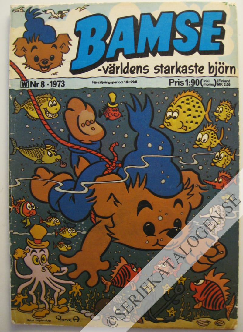 Framsida på Bamse - världens starkaste björn #8 (1973)