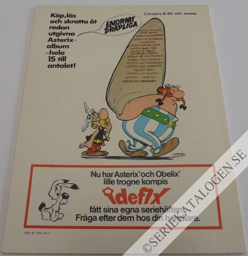 Baksida på Asterix i Alperna (1975)