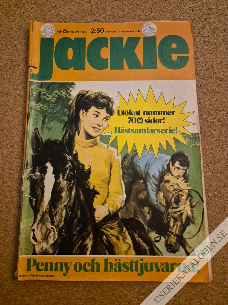 Framsida på Jackie #8 (1972)