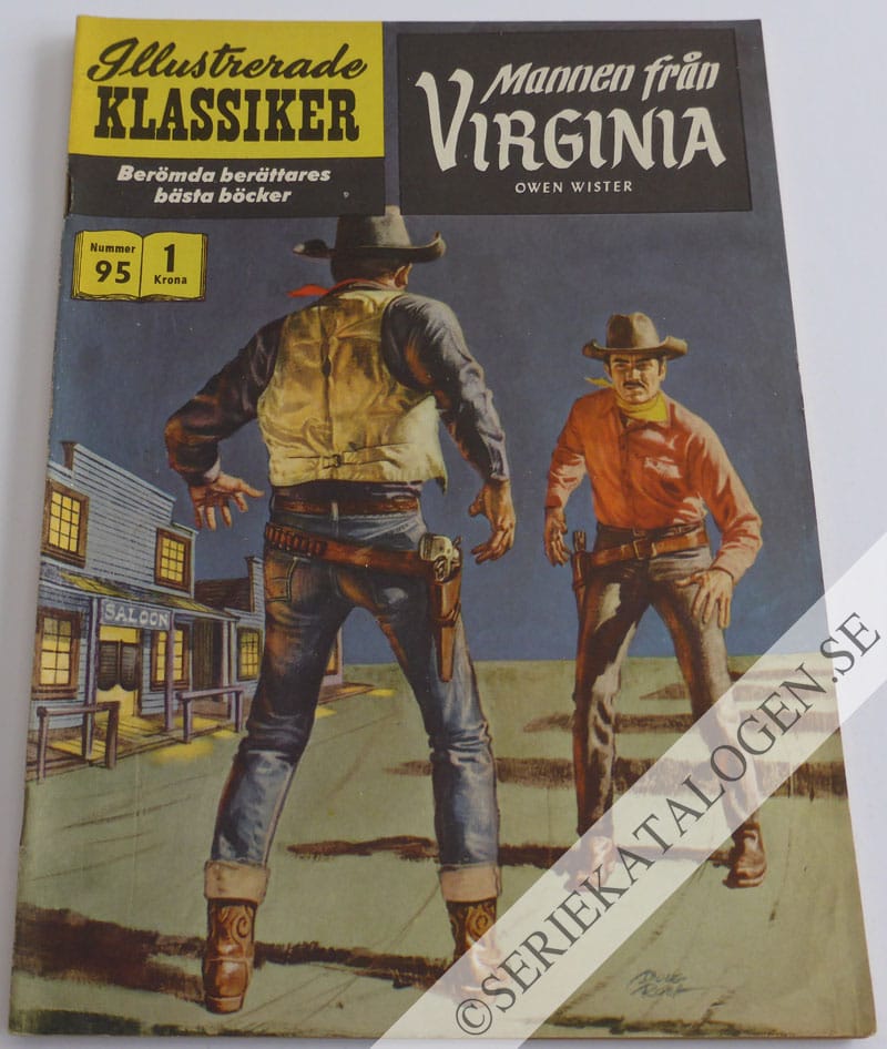 Framsida på Illustrerade Klassiker #95 - Mannen från Virginia (1959)