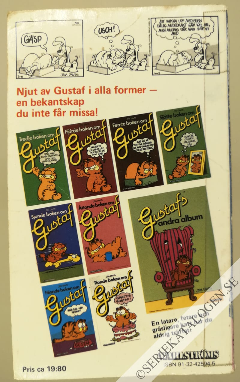 Baksida på Elfte boken om Gustaf (1986)
