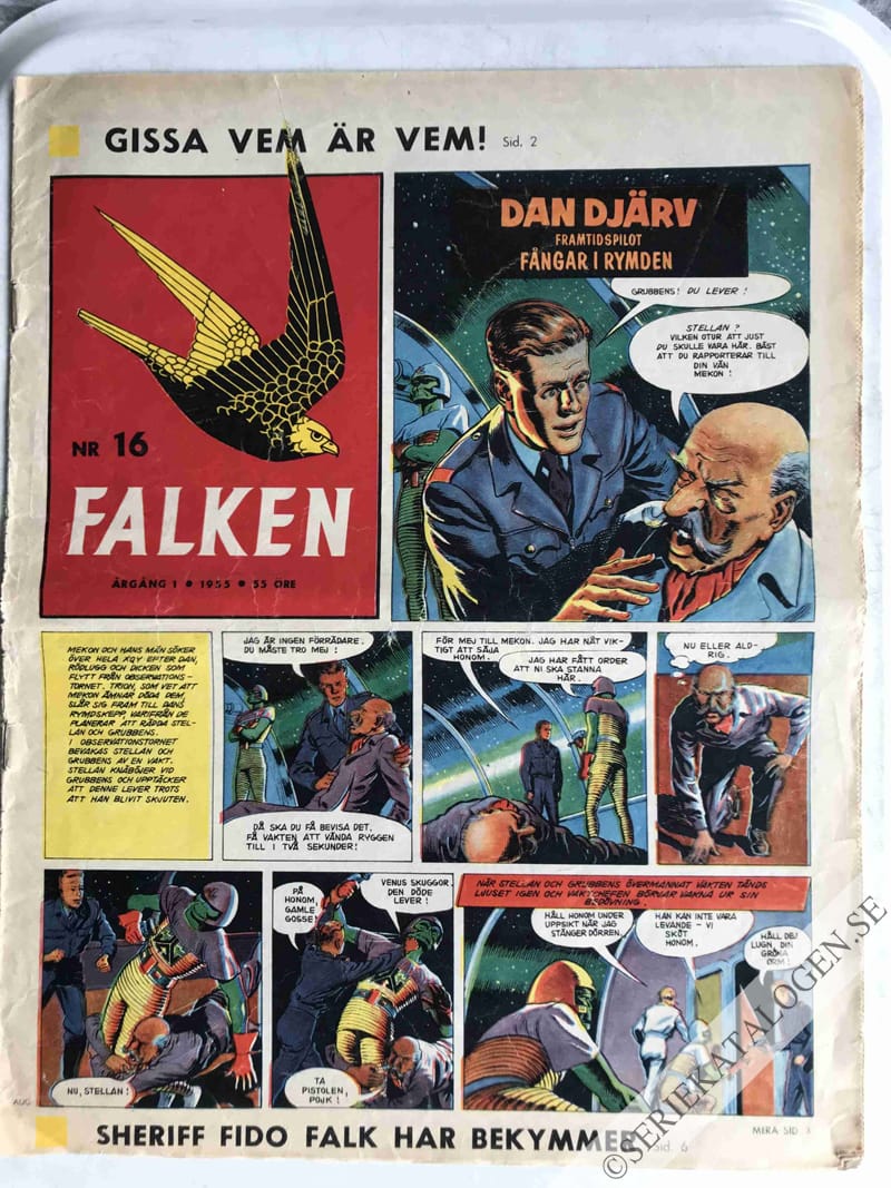 Framsida på Falken #16 (1955)