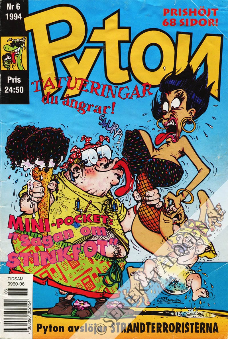 Framsida på Pyton #6 (1994)