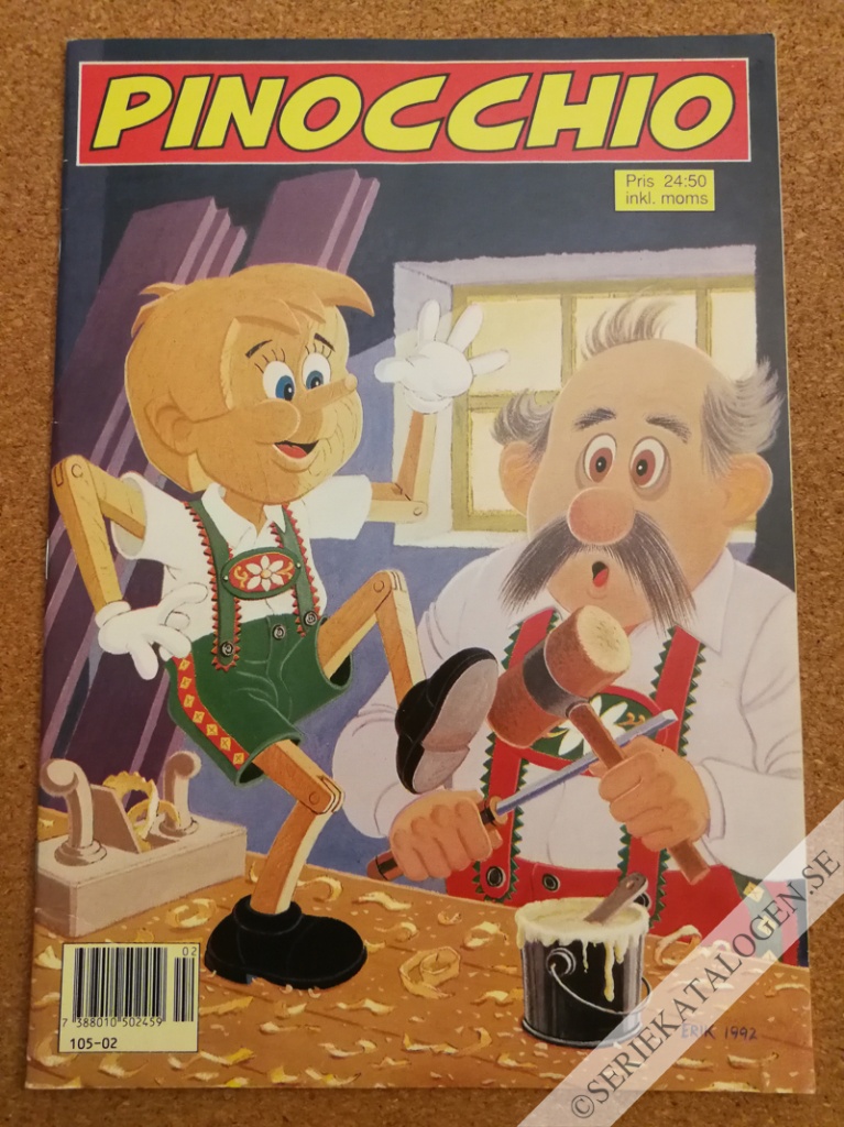 Framsida på Barnens boknöje Pinocchio (1992)