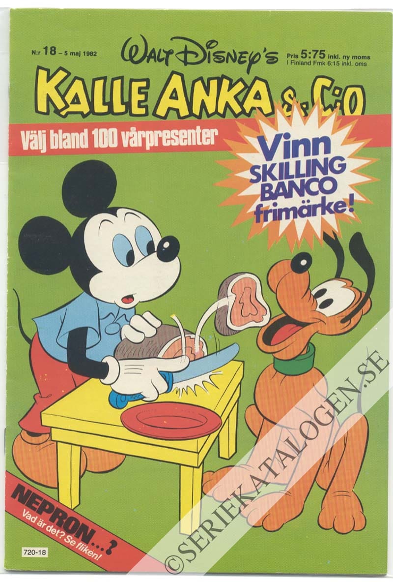 Framsida på Kalle Anka & C:o #18 (1982)