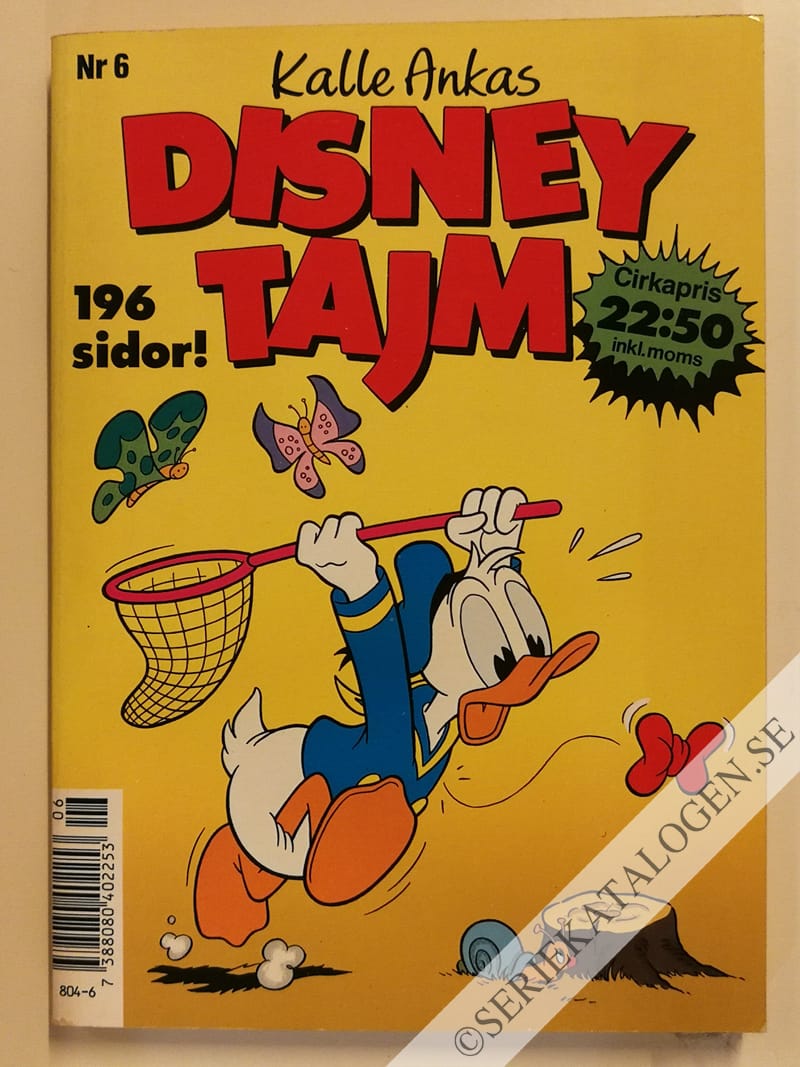 Framsida på Kalle Ankas Disneytajm #6 (1990)
