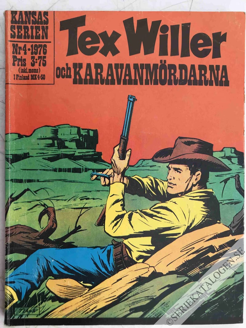 Framsida på Kansasserien Tex Willer och karavanmördarna (1976)