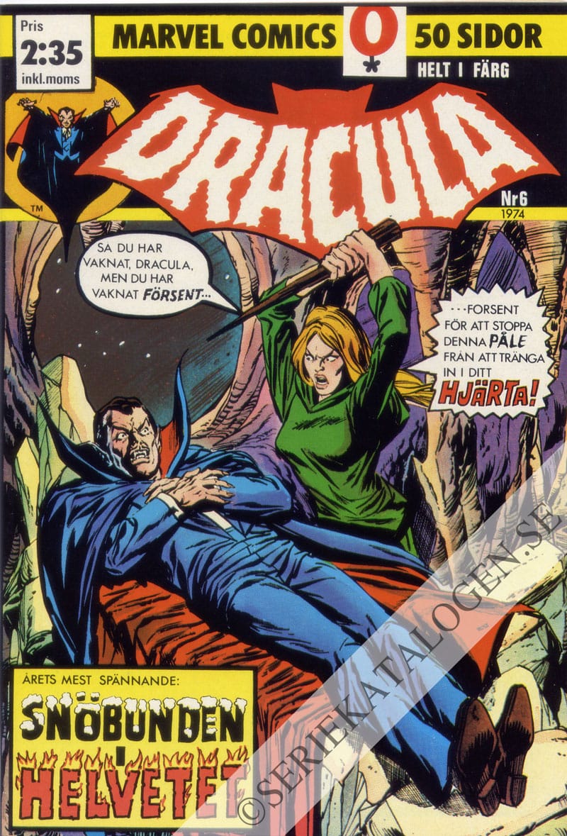 Framsida på Dracula #6 (1974)