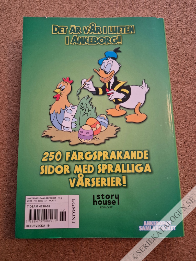 Baksida på Kalle Ankas vårpocket (2022)