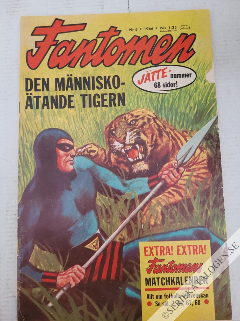 Framsida på Fantomen #6 (1966)